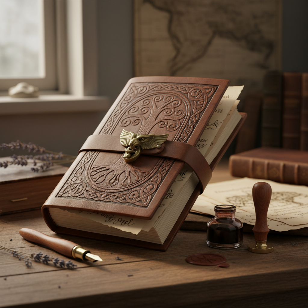 Diário de Couro Artesanal Heritage